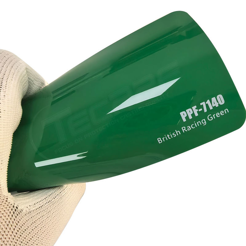 PPF-7140 بريطاني السباقات اللون الأخضر فيلم حماية الطلاء لخدش السيارة